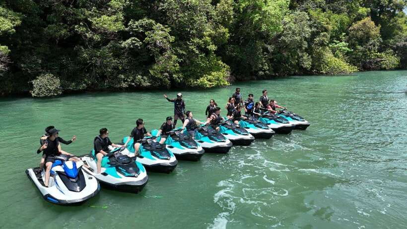 Langkawi Jet Ski Tour Dayang Bunting Free Drone Video - Beras Basah (Diamond Island): swimming where the sand does the talking
