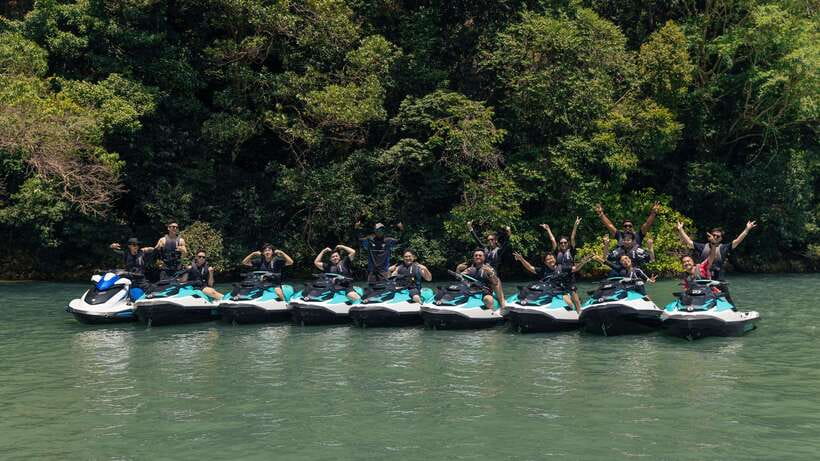 Langkawi Jet Ski Tour Dayang Bunting Free Drone Video - More island time than you expect: fjord-like views and limestone coast scenes