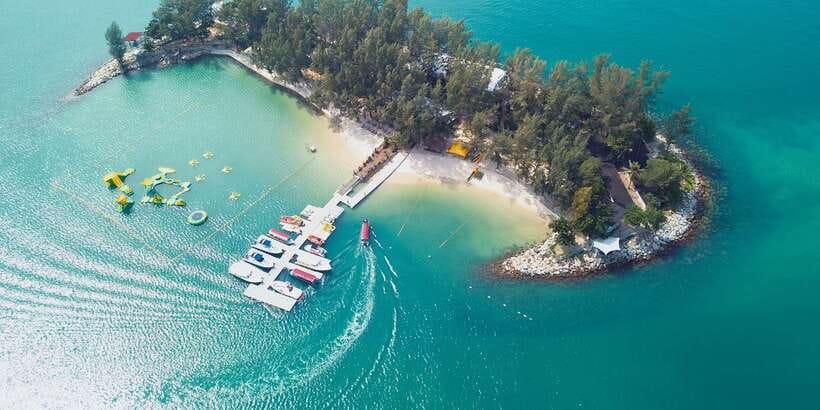 Langkawi: Paradise 101 Access with Paradise Package - The water-activity block: banana boat, kayak, zipline, jet ski, parasailing
